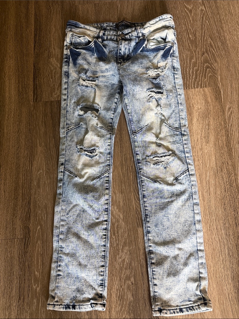 Men's Skinny Ripped Light Blue Jeans